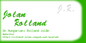 jolan rolland business card